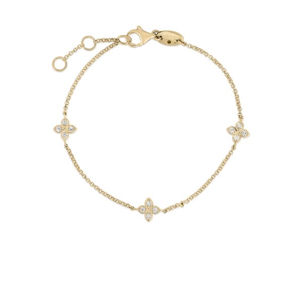 Roberto Coin 18K Love by The Inch 3 Station Diamond Bracelet Kiefer Jewelers Lutz, FL