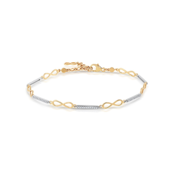 10KYW 0.20CTW Diamond Infinity Bar Bracelet Kiefer Jewelers Lutz, FL