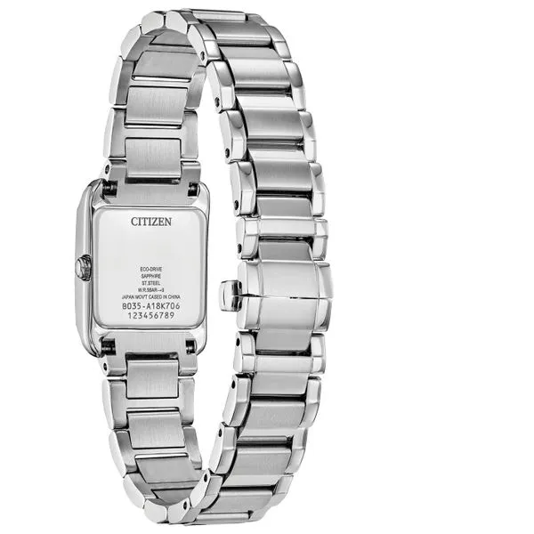 Stainless Steel Bianca Tank Style Citizen Watch Image 4 Kiefer Jewelers Lutz, FL