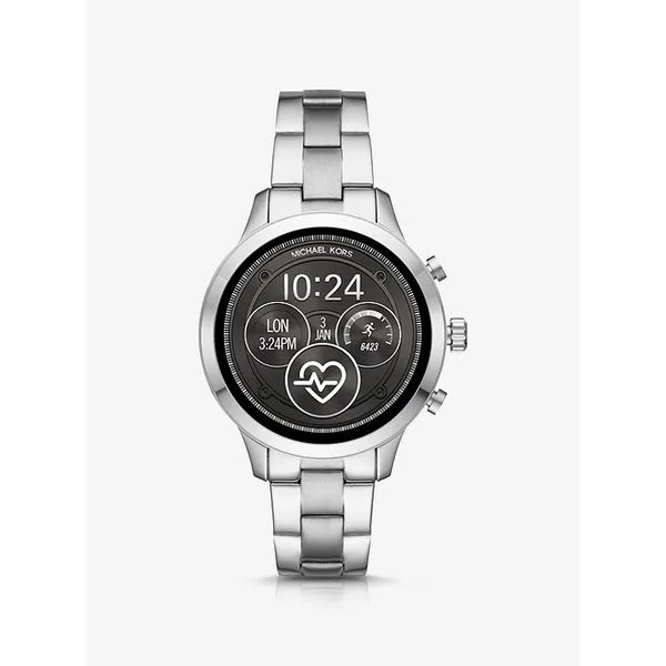 michael kors smartwatch silver with diamonds