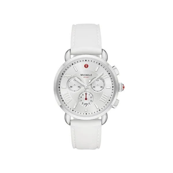 Sporty Sport Sail White Silicone Michele Watch Kiefer Jewelers Lutz, FL