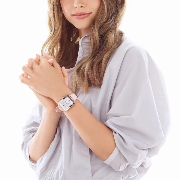 Michele Deco Sport Silver and Pink Gold Watch Image 2 Kiefer Jewelers Lutz, FL