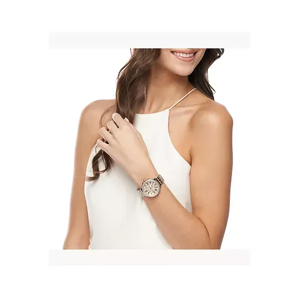 Michele Serein Two-Tone 18 Karat Gold Plated Diamond Michele Watch Image 3 Kiefer Jewelers Lutz, FL