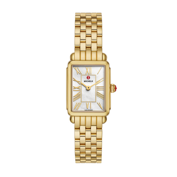 18k Gold Authentic Michele Watch Michele Deco Diamond High Shine