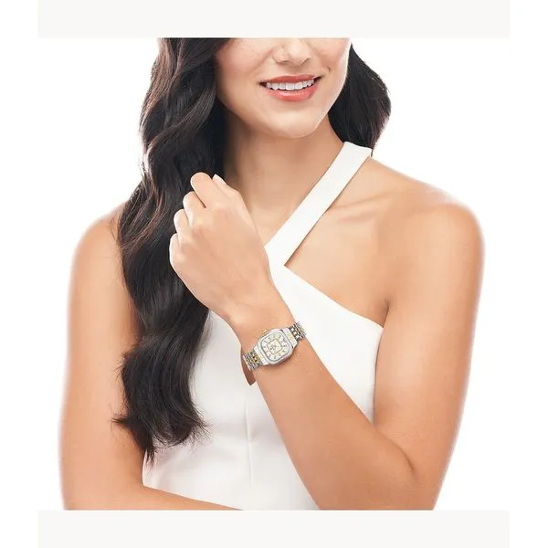 Michele Meggie Two-Tone Diamond Stainless Steel Watch Image 2 Kiefer Jewelers Lutz, FL