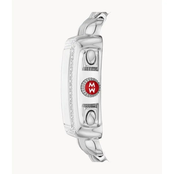 Deco Sterling Silver Diamond Michele Watch Image 2 Kiefer Jewelers Lutz, FL