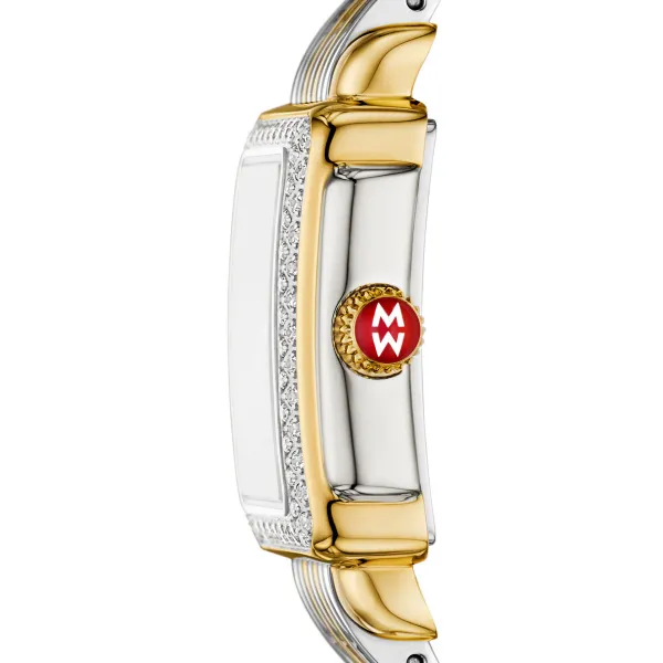 Michele Deco Madison Mini Diamond Two-Tone 18K Gold-Plated Watch Image 3 Kiefer Jewelers Lutz, FL