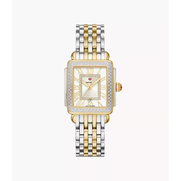 Deco Madison Mid Two-Tone 18K Gold-Plated Diamond Watch Kiefer Jewelers Lutz, FL