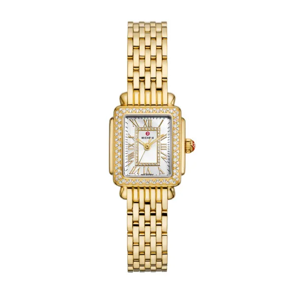 Deco Madison Mini Diamond 18K Gold Plated Watch by Michele Kiefer Jewelers Lutz, FL