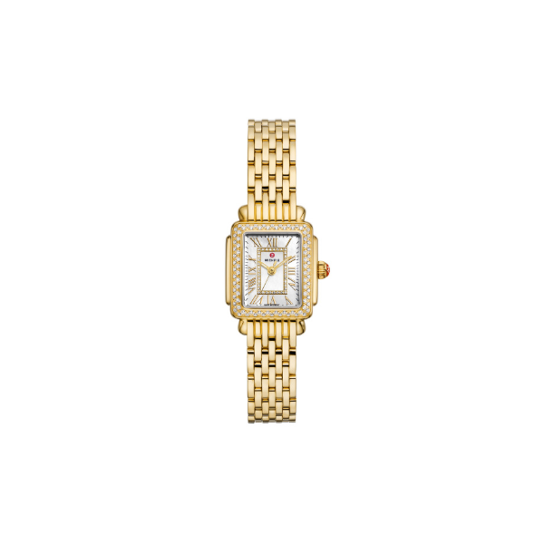 Deco Madison Mini Diamond 18K Gold Plated Watch by Michele Kiefer Jewelers Lutz, FL