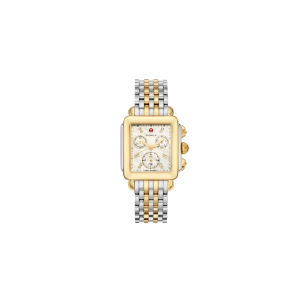 Deco Two-Tone 18K Gold-Plated Diamond Dial Watch by Michele Kiefer Jewelers Lutz, FL