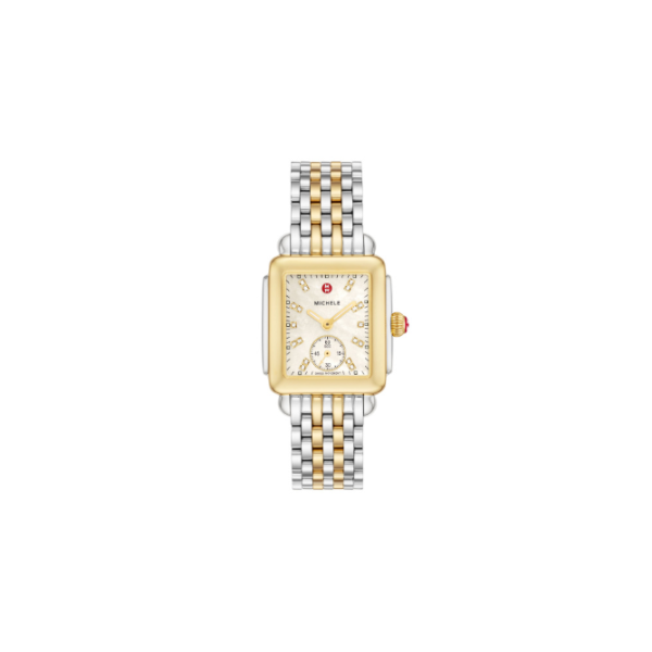 Deco Mid Two-Tone 18K Gold-Plated Diamond Dial Watch By Michele Kiefer Jewelers Lutz, FL