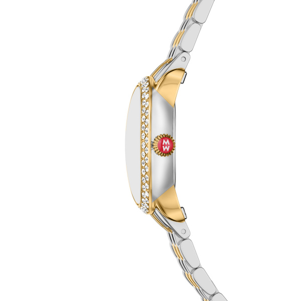 Serein Oval Diamond Two-Tone 18K Gold-Plated Watch by Michele Image 2 Kiefer Jewelers Lutz, FL