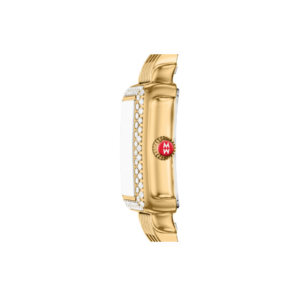 Deco Madison Mini Diamond 18K Gold-Plated Stainless Steel Watch by Michele Image 3 Kiefer Jewelers Lutz, FL