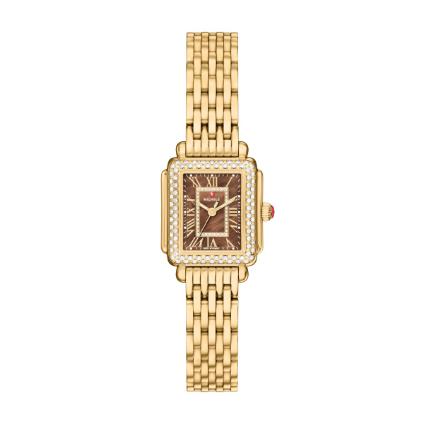 Deco Madison Mini Diamond 18K Gold-Plated Stainless Steel Watch by Michele Kiefer Jewelers Lutz, FL