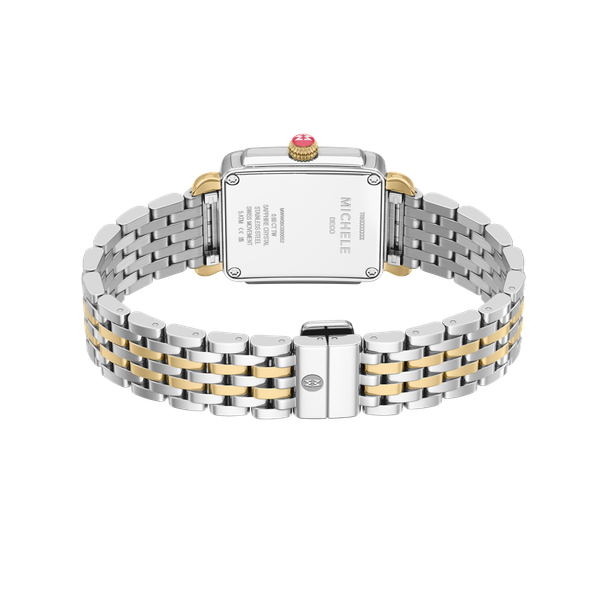 Deco Madison Mid Diamond Two-Tone 18K Gold-Plated Stainless Steel Watch by Michele Image 3 Kiefer Jewelers Lutz, FL