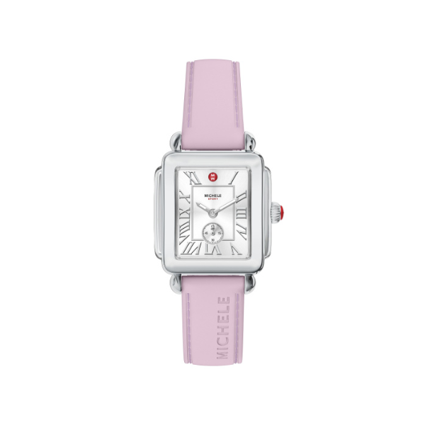 Deco Sport Mid Stainless Steel Pink Silicone Watch by Michele Kiefer Jewelers Lutz, FL