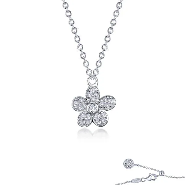 Simulated Diamond Mini Flower Necklace Kiefer Jewelers Lutz, FL