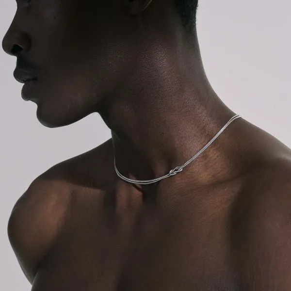 John Hardy Sterling Silver Love Knot Chain Necklace Image 3 Kiefer Jewelers Lutz, FL