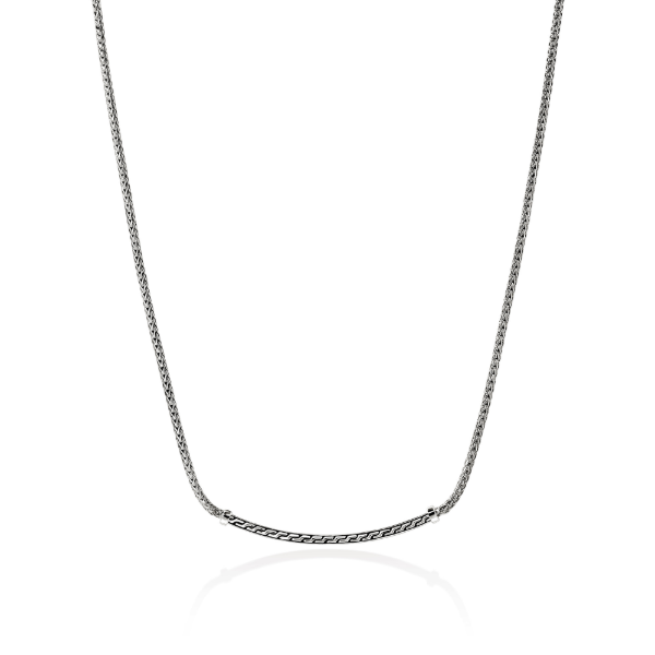 John Hardy .24CTW Sterling Silver Essentials Necklace Image 2 Kiefer Jewelers Lutz, FL