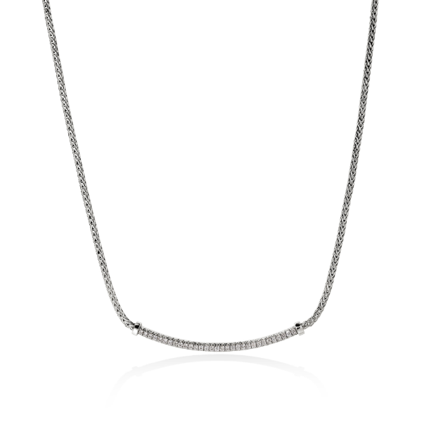 John Hardy .24CTW Sterling Silver Essentials Necklace Kiefer Jewelers Lutz, FL