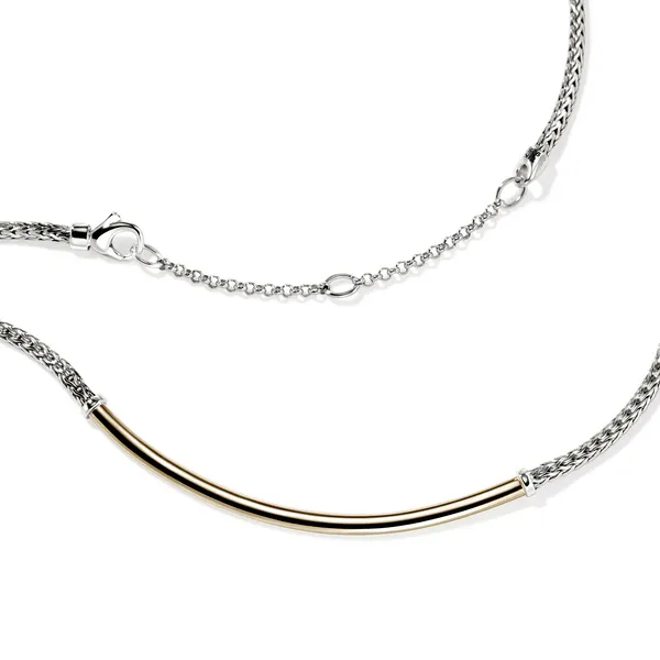 John Hardy 14KY and Sterling Silver Essentials Mini Chain Necklace Image 2 Kiefer Jewelers Lutz, FL