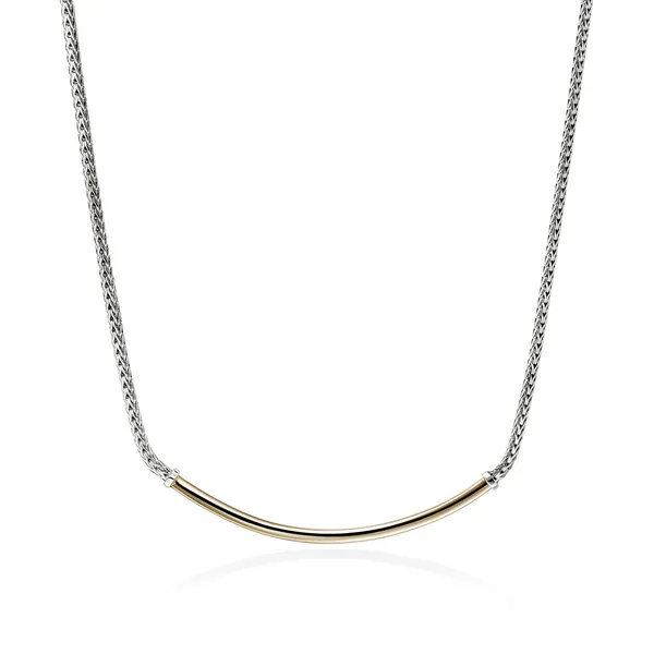 John Hardy 14KY and Sterling Silver Essentials Mini Chain Necklace Kiefer Jewelers Lutz, FL