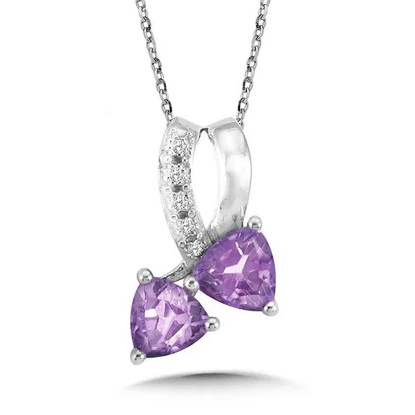 Sterling Amethyst & Diamond Necklace Kiefer Jewelers Lutz, FL