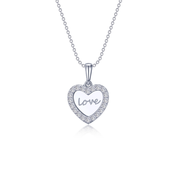 SS Simulated Diamond Love Heart Pendant Kiefer Jewelers Lutz, FL