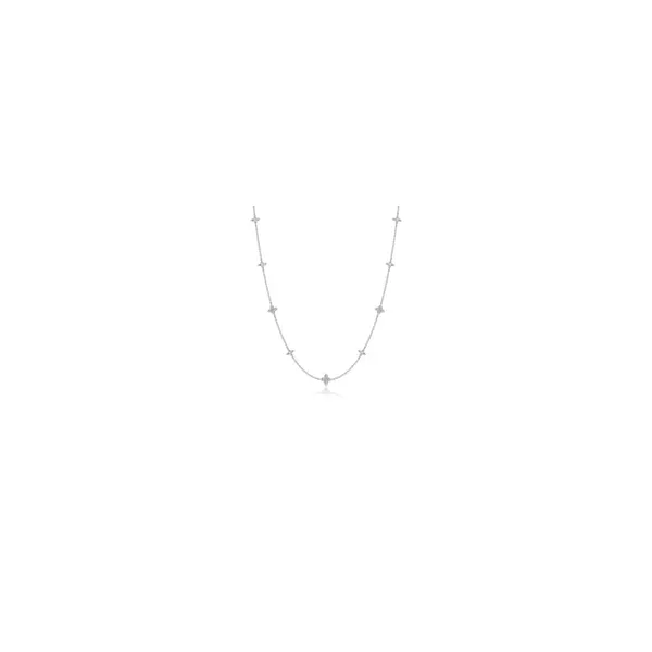 Sterling Silver and Simulated Diamonds Trillium Station Necklace by Lafonn Kiefer Jewelers Lutz, FL