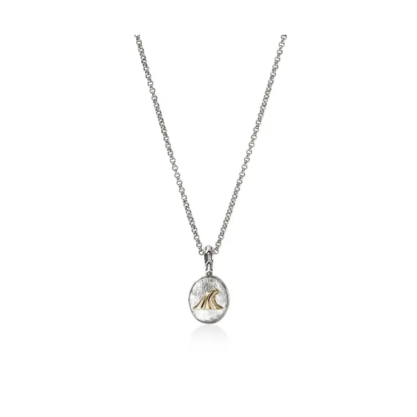 John Hardy Modern Tailsman Sterling Silver and 14KY Wave Pendant Kiefer Jewelers Lutz, FL