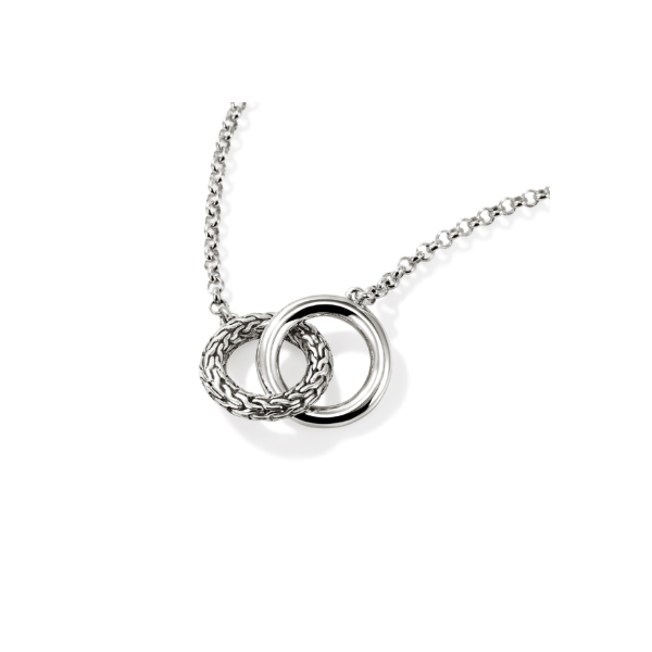 John Hardy Sterling Silver Essentials Interlinking Necklace Image 2 Kiefer Jewelers Lutz, FL