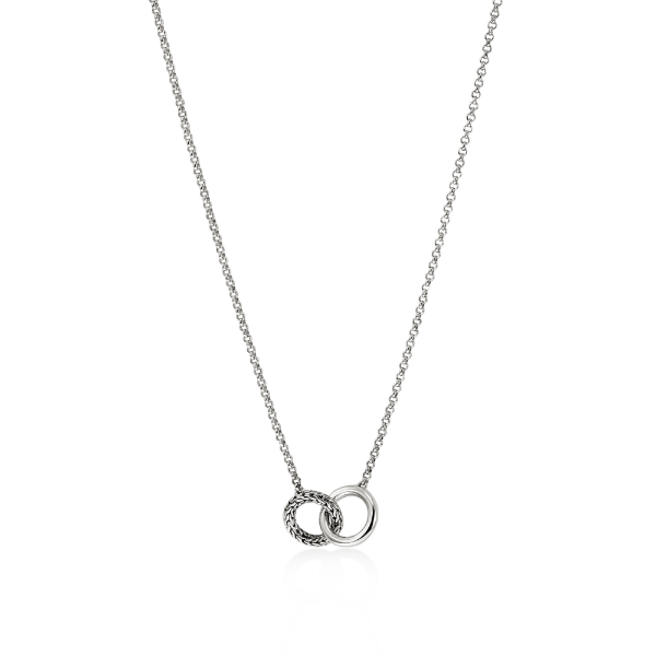 John Hardy Sterling Silver Essentials Interlinking Necklace Kiefer Jewelers Lutz, FL