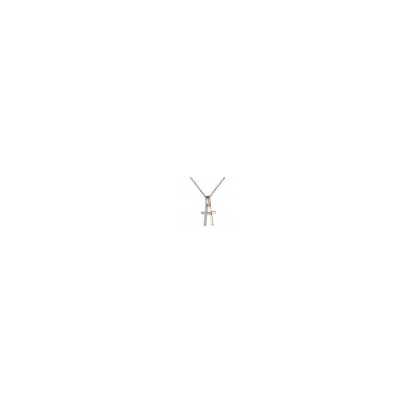 SS/GP 0.14CTW Simulated Diamond Cross Shadow Necklace by Lafonn Kiefer Jewelers Lutz, FL