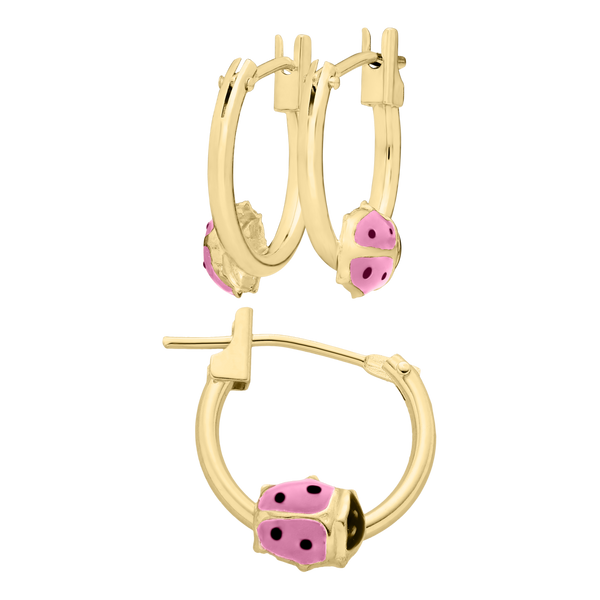 Children's 14KY Ladybug Hoop Earrings Kiefer Jewelers Lutz, FL
