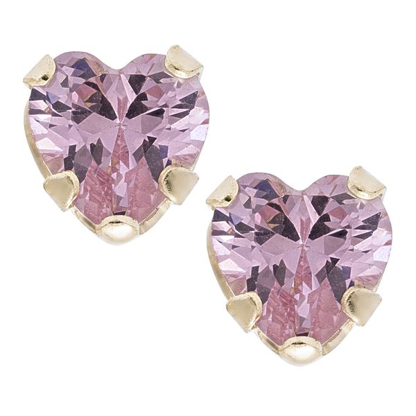 14K Pink Heart Earrings Kiefer Jewelers Lutz, FL