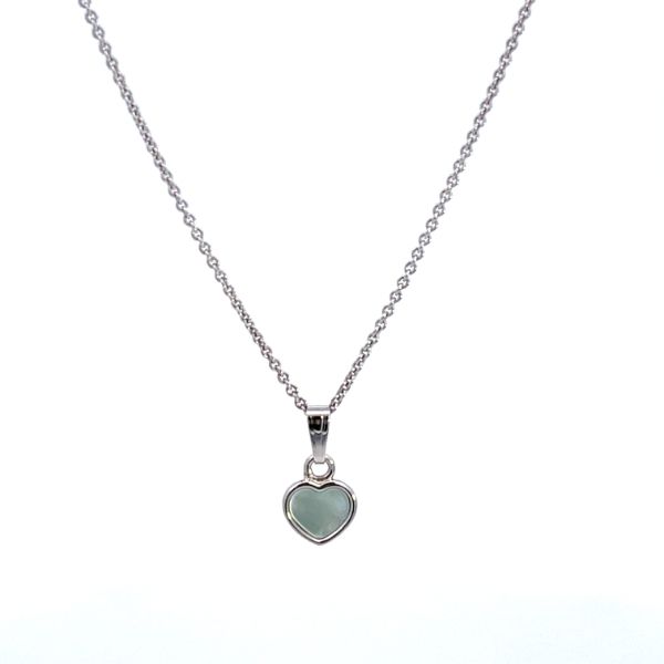 Sterling Silver Heart with Mop Stone Pendant Kiefer Jewelers Lutz, FL