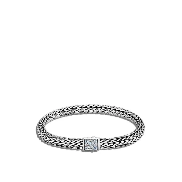 John Hardy Aqua/Black Sapphire Reversible Bracelet Kiefer Jewelers Lutz, FL