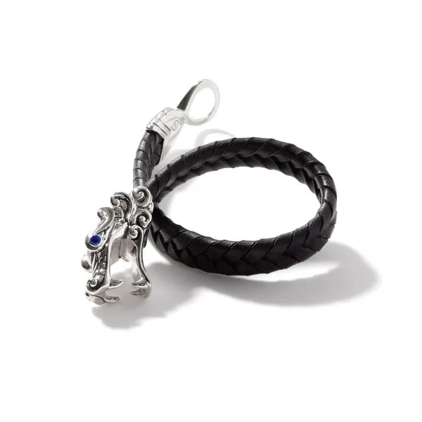 John Hardy Sterling Silver Legends Naga Leather Bracelet Image 3 Kiefer Jewelers Lutz, FL
