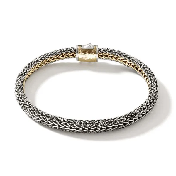 John Hardy Sterling Silver and 18K Chain Reversible Bracelet Image 3 Kiefer Jewelers Lutz, FL