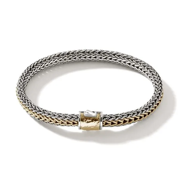 John Hardy Sterling Silver and 18K Chain Reversible Bracelet Kiefer Jewelers Lutz, FL
