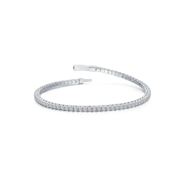 Sterling Silver Simulated Diamond Tennis Flex Bangle Kiefer Jewelers Lutz, FL