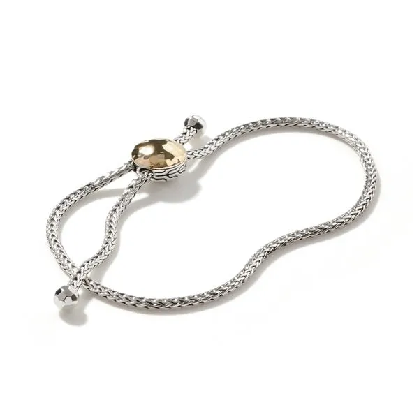 John Hardy Two-Tone Classic Chain Hammered Pull Bracelet Image 2 Kiefer Jewelers Lutz, FL