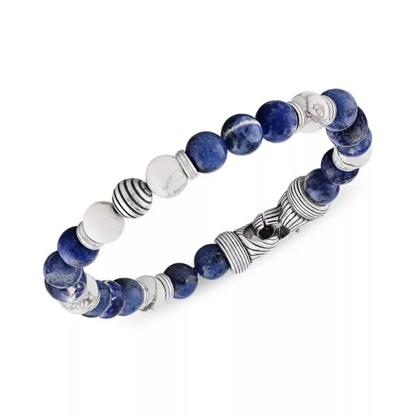 Stainless Steel Sodalite & Holite Bead Bracelet Kiefer Jewelers Lutz, FL