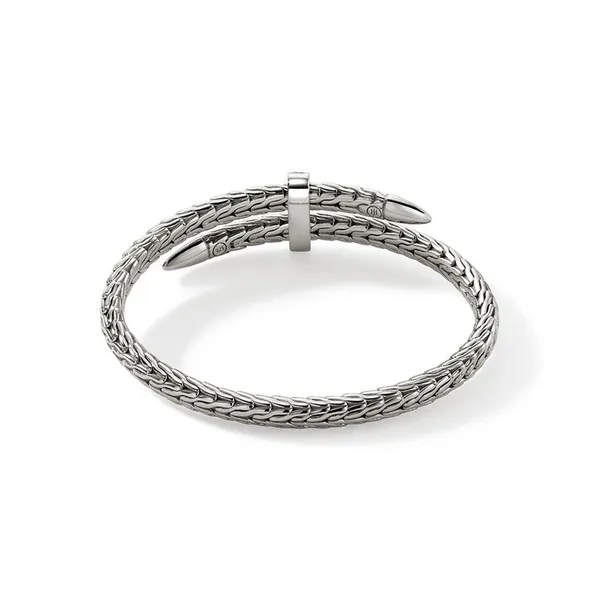 John Hardy SS and Diamond Pave Spear Flex Cuff Image 4 Kiefer Jewelers Lutz, FL
