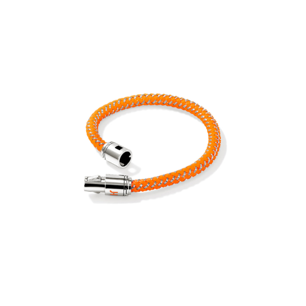 John Hardy Orange Rubber Woven Cord Bracelet Image 3 Kiefer Jewelers Lutz, FL