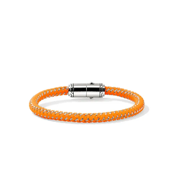 John Hardy Orange Rubber Woven Cord Bracelet Image 4 Kiefer Jewelers Lutz, FL