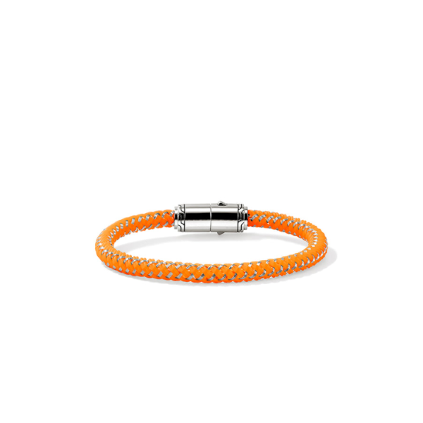 John Hardy Orange Rubber Woven Cord Bracelet Image 4 Kiefer Jewelers Lutz, FL