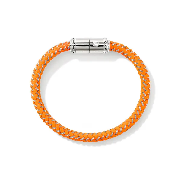 John Hardy Orange Rubber Woven Cord Bracelet Image 5 Kiefer Jewelers Lutz, FL