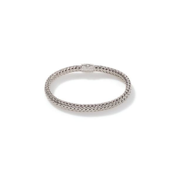 John Hardy Sterling Silver Icon .16CTW Diamond Pave Bracelet Image 4 Kiefer Jewelers Lutz, FL